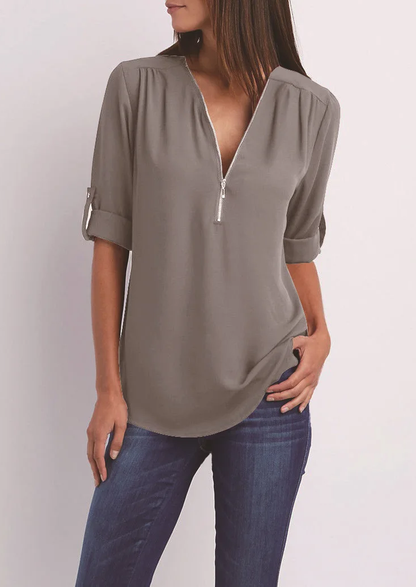 Eenvoudige en stijlvolle algemene blouse