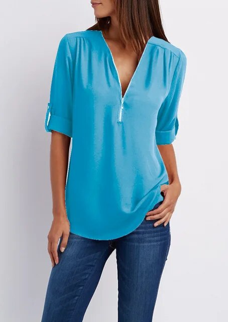 Eenvoudige en stijlvolle algemene blouse