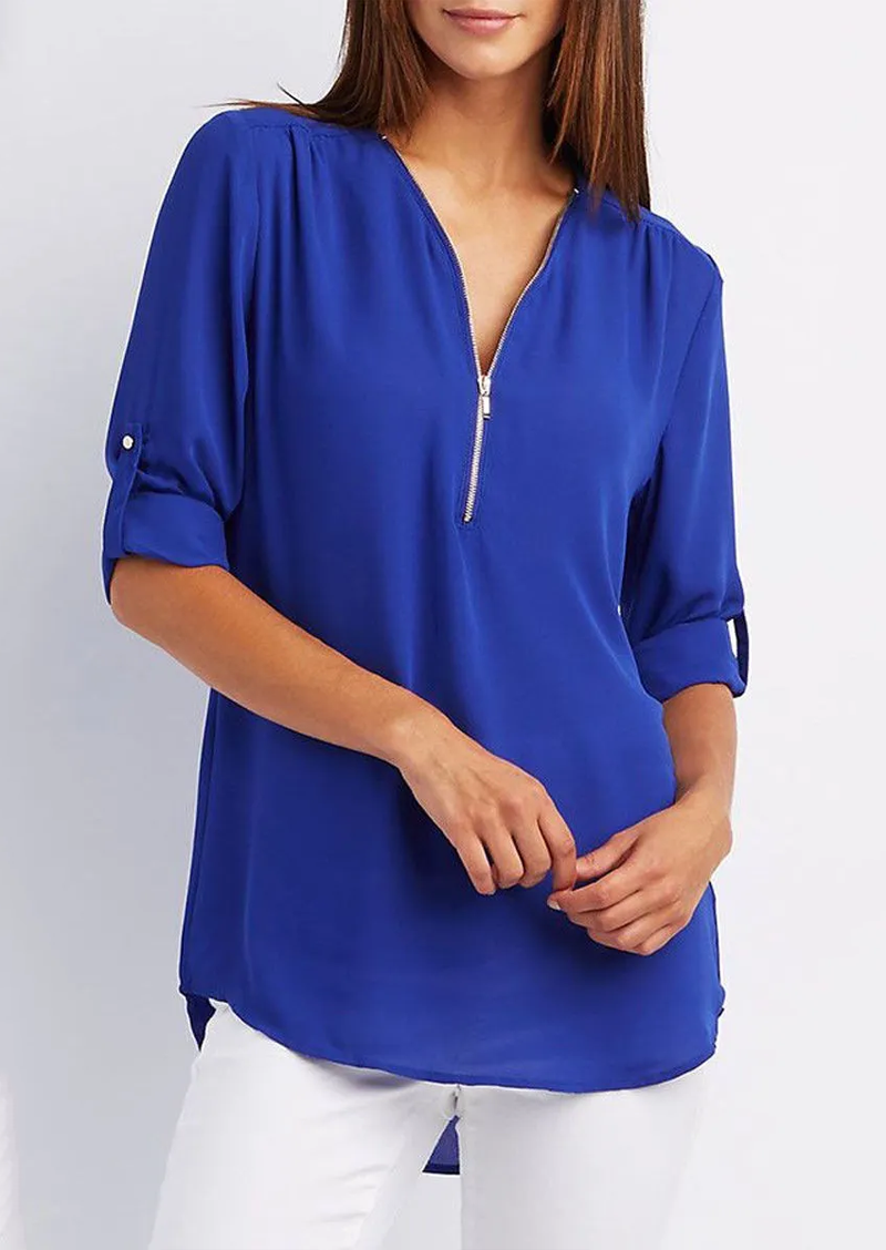 Eenvoudige en stijlvolle algemene blouse