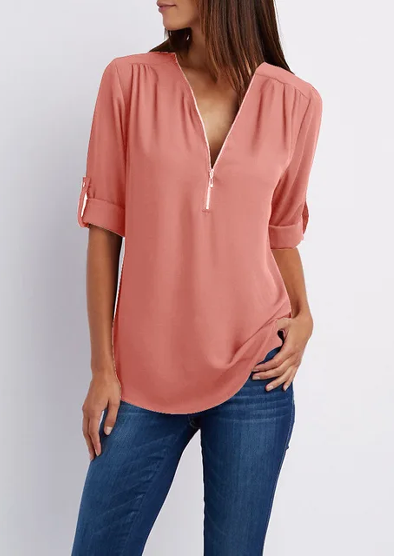 Eenvoudige en stijlvolle algemene blouse