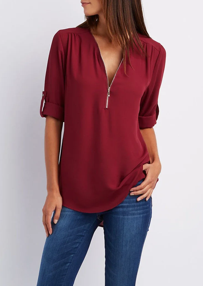 Eenvoudige en stijlvolle algemene blouse