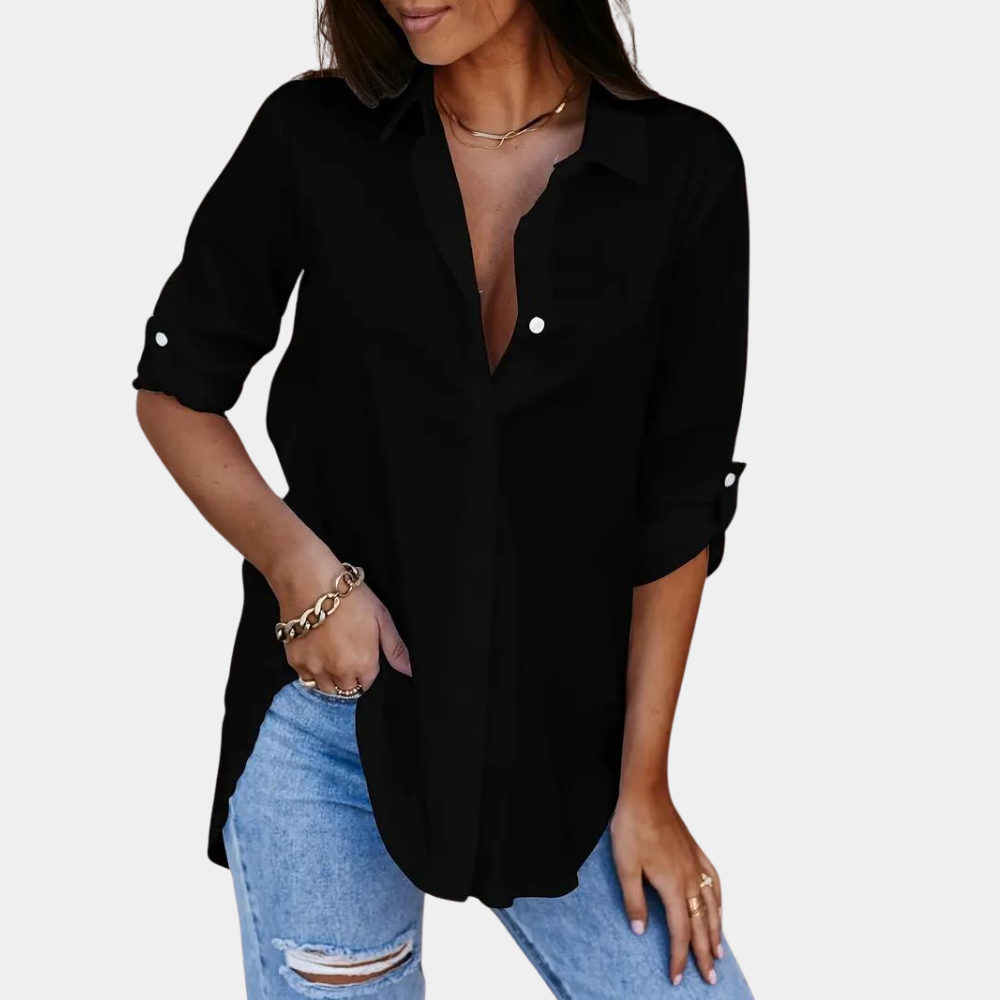 Eenvoudige en stijlvolle algemene blouse