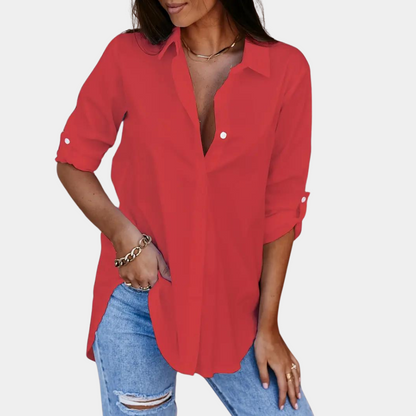 Eenvoudige en stijlvolle algemene blouse