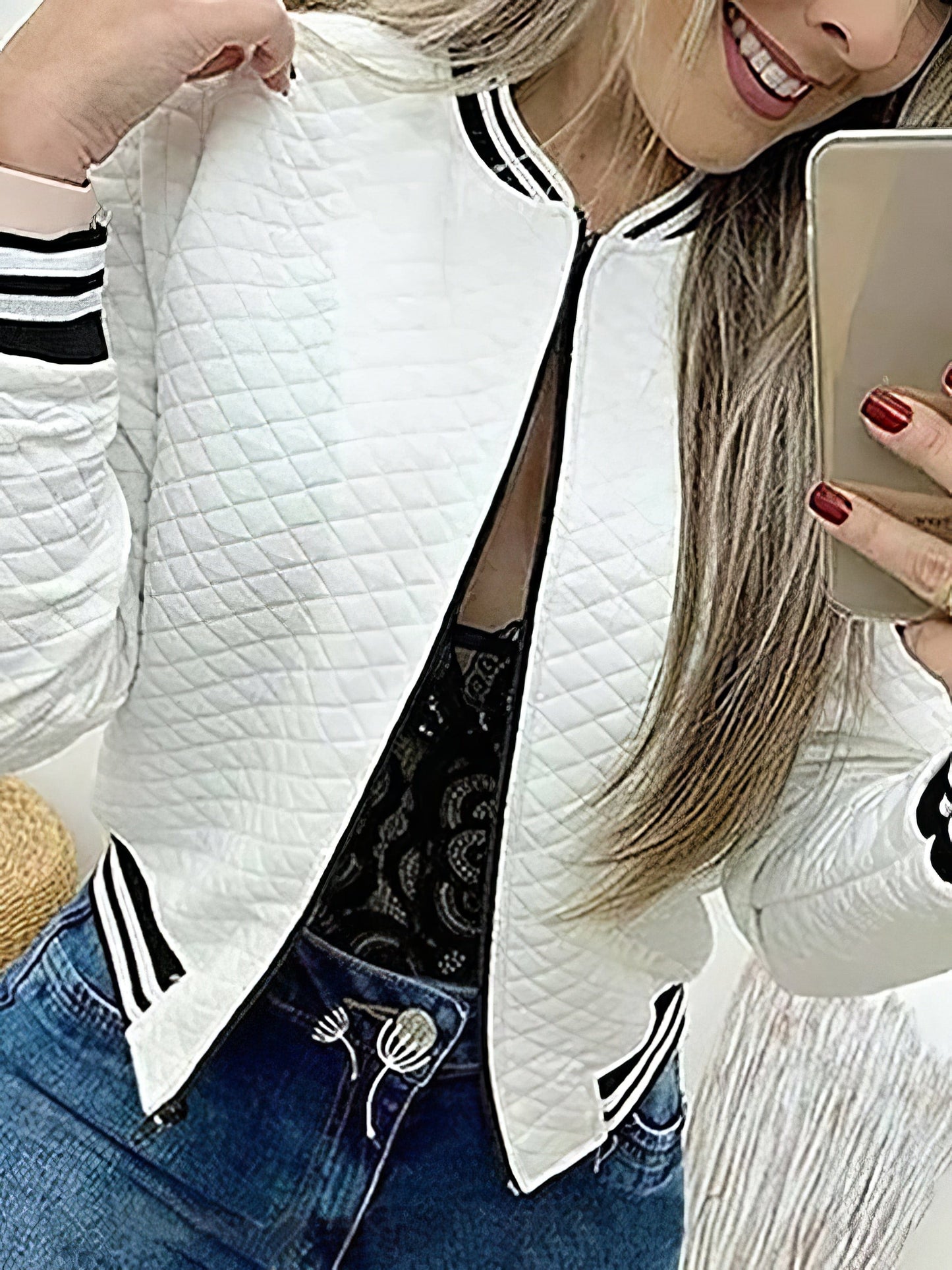 Fashion Zipper Baseball Jacket