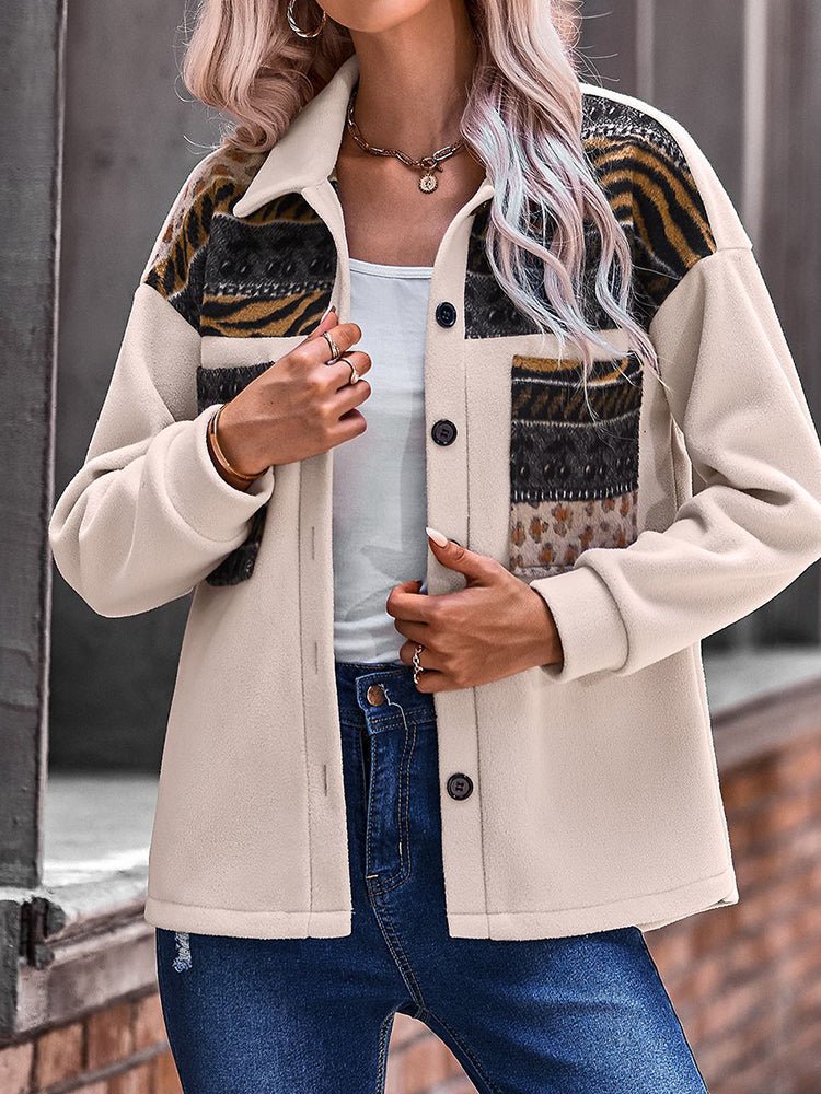 Coats Long Sleeve Fashionable Patchwork Loose Coat - LuckyFash™